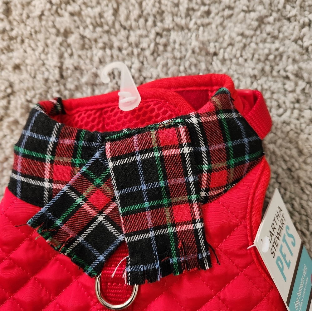 Martha Stewart Pets Red Quilted Dog Vest - Picture 4 of 4